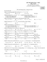 Đề thi kiểm tra 1 tiết môn: Toán  Mã đề thi 48526423