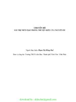 (SKKN CHẤT 2020) chuyên đề giá trị nhân đạo trong truyện kiều của nguyễn du  