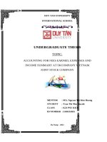 ACCOUNTING FOR FEES EARNED, EXPENSES AND INCOME SUMMARY AT SKCOMPANY VIETNAM JOINT STOCK COMPANY 