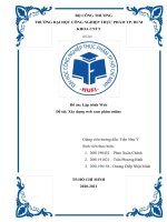 Đồ án lập trình web đề tài xây dựng web xem phimonline 