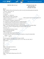 Bộ 5 đề thi giữa HK1 môn Hóa học 8 có đáp án năm 2021-2022 Trường THCS An Lạc