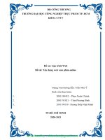 Đồ án lập trình web đề tài xây dựng web xem phimonline 