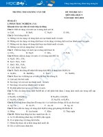 Bộ 5 đề thi HK1 môn Hóa học 9 có đáp án năm 2021-2022 Trường THCS Dương Văn Thì