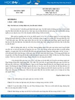 Bộ 3 đề thi giữa HK2 môn Ngữ văn 12 có đáp án năm 2021-2022 trường THPT Đức Trí