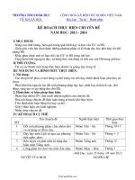 Kế hoạch thực hiện Chuyên đề năm học: 2013  201427316