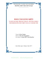 (SKKN CHẤT 2020) tổ chức dạy học theo dự án bài 56 – sgk công nghệ 10 nhằm định hướng phát triển năng lực cho học sinh 