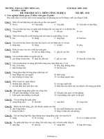 Đề thi học kỳ I  Môn công nghệ 6 năm học 2009 201026737