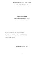 TIỂU LUẬN ảnh hưởng của tín ngưỡng tôn giáo đến đời sống tinh thần của người việt nam trong xã hội hiện đại 