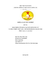 Hoạt động tín dụng tại NH BIDV chi nhánh Hoàng Mai Hà Nội – Thực trạng và giải pháp 270