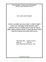 (SKKN mới NHẤT) SKKN nâng cao hiệu quả dạy học và phát triển năng lực học sinh trường THPT thường xuân 2 