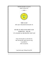 ĐỀ TÀI PHÂN TÍCH CHIẾN LƯỢC MARKETING – MIX (4P) CỦA XIAOMI TẠI THỊ TRƯỜNG VIỆT NAM