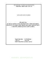 (SKKN mới NHẤT) SKKN sử dụng sơ đồ tư duy để phát huy tính chủ động, tích cực của học sinh trong dạy học lịch sử bài 1 (chương trình lịch sử lớp 12 THPT )  