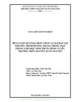 (SKKN mới NHẤT) rèn luyện kĩ năng phân tích và giải bài tập phương trình đường thẳng trong mặt phẳng cho học sinh trung bình và yếu trường THPT nguyễn xuân nguyên 