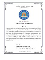 Nghiên cứu sự ảnh hưởng của văn hóa, nhánh văn hóa, giai tầng xã hội đến hành vi mua của người tiêu dùng đối với sản phẩm tẩy da chết dak lak coffee body polish của mỹ phẩm cocoon