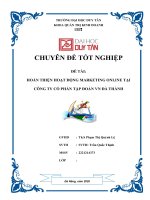 HOÀN THIỆN HOẠT ĐỘNG MARKETING ONLINE tại CÔNG TY cổ PHẦN tập đoàn VN đà THÀNH 