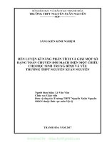 (SKKN mới NHẤT) rèn luyện kĩ năng phân tích và giải một số dạng toán chuyển đổi mạch điện một chiều cho học sinh trung bình và yếu trường THPT nguyễn xuân nguyên 