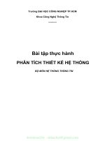 Bài tập thực hành PHÂN TÍCH THIẾT kế hệ THỐNG bộ môn hệ THỐNG THÔNG TIN 