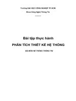 Bài tập thực hành PHÂN TÍCH THIẾT kế hệ THỐNG bộ môn hệ THỐNG THÔNG TIN 
