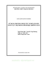 (SKKN mới NHẤT) SKKN sử dụng phương pháp véc tơ để giải bài toán cực trị hình học không gian 