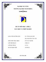 ĐỒ ÁN MÔN HỌC 1 (PBL1) MÁY ĐIỆN VÀ THIẾT BỊ ĐIỆN