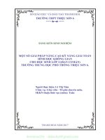 (SKKN mới NHẤT) một số giải pháp nâng cao kỹ năng giải toán hình học không gian cho học sinh lớp 11(ban cơ bản) trường THPT triệu sơn 6 