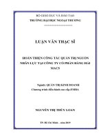 (LUẬN văn THẠC sĩ) hoàn thiện công tác quản trị nguồn nhân lực tại công ty cổ phần hàng hải MACS 