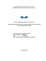 ĐỒ án môn học KINH tế xây DỰNG xác định dự toán phần xây dựng và tính giá dự thầu xây lắp công trình chung cư thành phố tuy hòa 