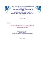 Xây dựng hệ thống soc có sử dụng IP SPI để giao tiếp nội tiếp báo cáo đề tài đồ án THỰC HÀNH SOC CHUYÊN NGÀNH máy TÍNH   hệ THỐNG NHÚNG 