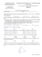 Đề khảo sát chất lượng lần 3 Toán 11 năm 2020 – 2021 trường Quế Võ 1 – Bắc Ninh