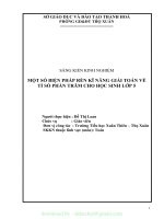 (SKKN mới NHẤT) SKKN một số biện pháp rèn kĩ năng giải toán về tỉ số phần trăm lớp 5 
