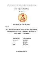 Huy động vốn tại NHTMCP Công Thương Việt Nam - Chi nhánh Thanh Xuân Thực trạng và giải pháp - Khoá luận tốt nghiệp 271