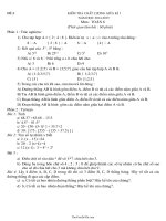 Kiểm tra chất lượng giữa kì I môn: Toán 6  Đề 233847