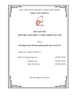 BÀI tập lớn môn học báo HIỆU và điều KHIỂN kết nối đề tài hệ thống truyền thông đa phương tiện dựa trên h 323 