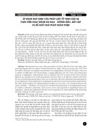 Áp dụng quy định của pháp luật tố tụng dân sự thực hiện hoạt động đo đạc - vướng mắc, bất cập và đề xuất giải pháp hoàn thiện