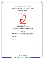 BÁO cáo môn học báo HIỆU và điều KHIỂN kết nối đề tài lát cắt mạng, qos và chức năng mạng lõi 5g