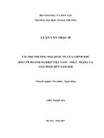 (LUẬN văn THẠC sĩ) tài trợ thương mại quốc tế của chính phủ đối với doanh nghiệp việt nam   thực trạng và giải pháp đến năm 2020 