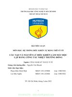 TIỂU LUẬN môn học hệ THỐNG điều KHIỂN tự ĐỘNG TRÊN ô tô cấu tạo và NGUYÊN lý điều KHIỂN làm mát độc lập BẰNG CÔNG tắc NHIỆT THƯỜNG ĐÓNG 
