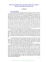 (SKKN mới NHẤT) SKKN một số giải pháp nâng cao chất lượng dạy và học ở trường THCS đông tiến đông sơn 