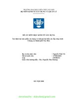 ĐỒ án môn học KINH tế xây DỰNG xác định dự toán phần xây dựng và tính giá dự thầu xây lắp công trình chung cư thành phố tuy hòa 