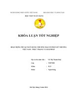 Hoạt động PR tại NHTMCP Kỹ thương Việt Nam - Thực trạng và giải pháp - Khoá luận tốt nghiệp 265