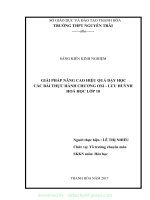 (SKKN mới NHẤT) giải pháp nâng cao hiệu quả dạy học các bài thực hành chương oxi   lưu huỳnh hóa học lớp 10 