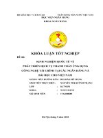 Kinh nghiệm quốc tế về phát triển dịch vụ thanh toán ứng dụng công nghệ tài chính tại các NH và bài học cho việt nam   khoá luận tốt nghiệp 276