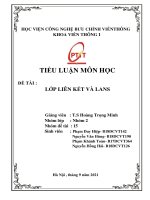 TIỂU LUẬN môn học đề tài  lớp LIÊN kết và LANS 