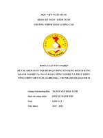 Kiểm soát nội bộ hoạt động tín dụng khách hàng doanh nghiệp tại NH Nông nghiệp và Phát triển Nông thôn Việt Nam (Agribank) – chi nhánh Sở Giao dịch 277