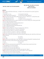 Bộ 5 đề thi thử vào lớp 10 môn Lịch Sử năm 2021 có đáp án Trường THPT Nguyễn Bỉnh Khiêm