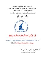BÁO CÁO ĐỒ ÁN CUỐI KỲ MÔN HỌC THỰC HÀNH KẾT NỐI VÀ THU NHẬN DỮ LIỆU IOT Đề tài Tìm hiểu về Bluetooth Low Energy