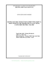 (SKKN mới NHẤT) SKKN hướng dẫn học sinh sử dụng phép tổng hợp và phân tích lực để tìm độ lớn của lực bằng cách chọn hệ trục tọa độ 