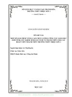 (SKKN mới NHẤT) SKKN một số GIẢI PHÁP NÂNG CAO CHẤT LƯỢNG CÔNG tác GIÁO dục GIỚI TÍNH, sức KHỎE SINH sản TUỔI vị THÀNH NIÊN CHO các đoàn VIÊN THANH NIÊN TRƯỜNG THPT TRIỆU sơn 1 