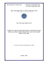 (LUẬN văn THẠC sĩ) nghiên cứu phương pháp phát hiện tự động polyp dựa trên lọc hessian, biến đổi hough và đặc trưng biên trong ảnh y học 
