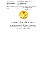 Hoàn thiện kiểm soát nội bộ nghiệp vụ tín dụng tại NH TMCP Quân đội chi nhánh Lý Nam Đế - Khoá luận tốt nghiệp 232